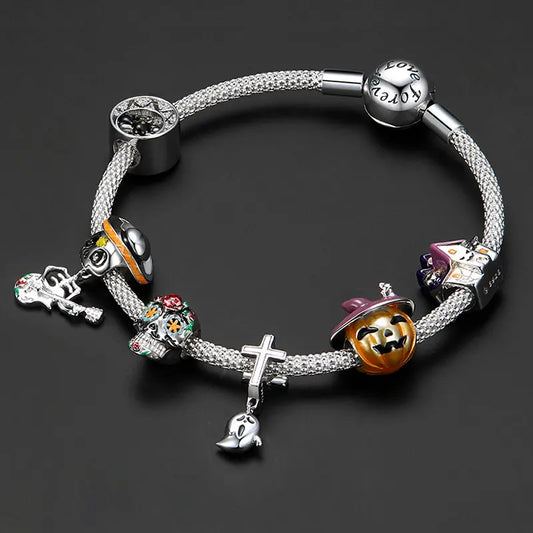 Charm Pendente Halloween in Argento Sterling 925 per Donna DIY SCC1617